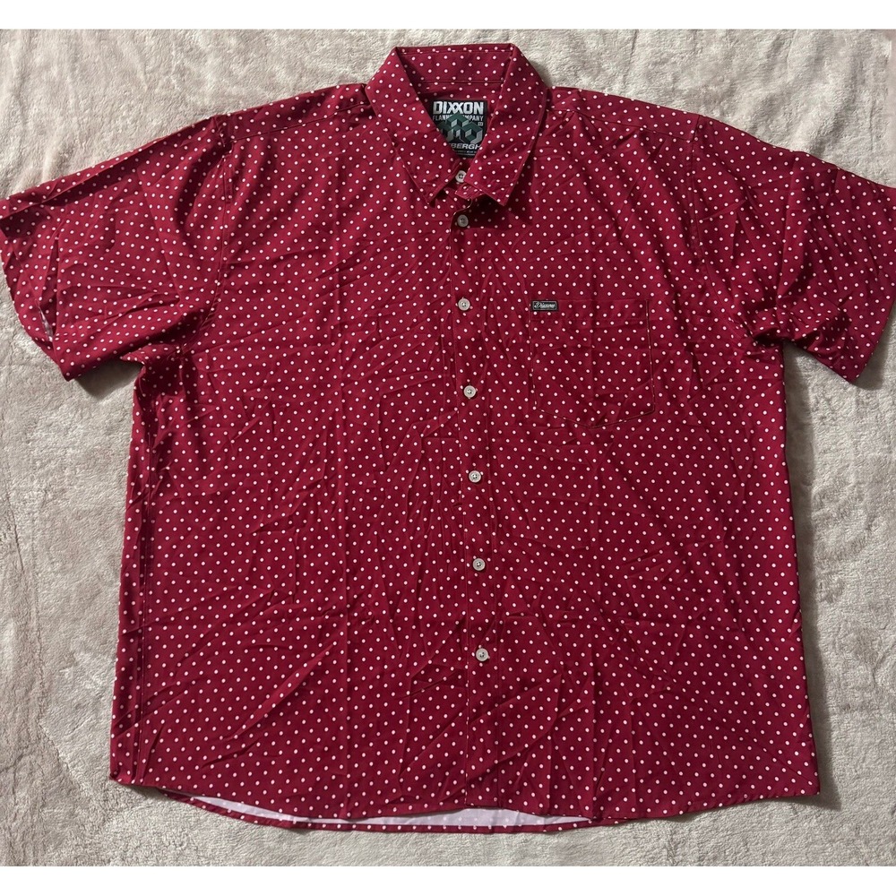 Dixxon Flannel Company Men's The Lumbergh Polka Dot Print Short Sleeve Sz 4XL